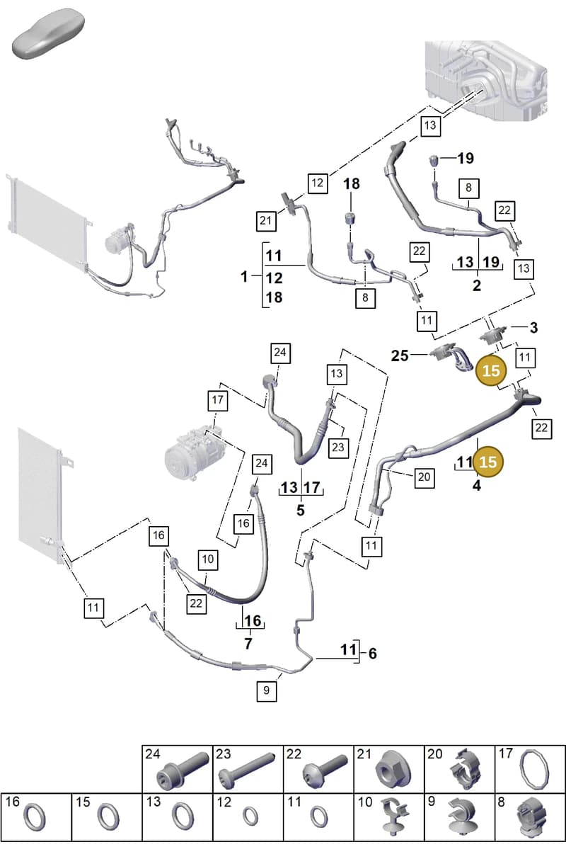 9A7004858 — Porsche Cayenne Coupe (2023-2023) diagram p60814500, position 15