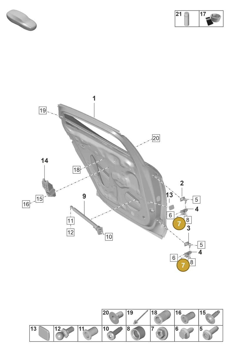 9A700486900 — Porsche Panamera (2020-2023) diagram p58804210, position 7