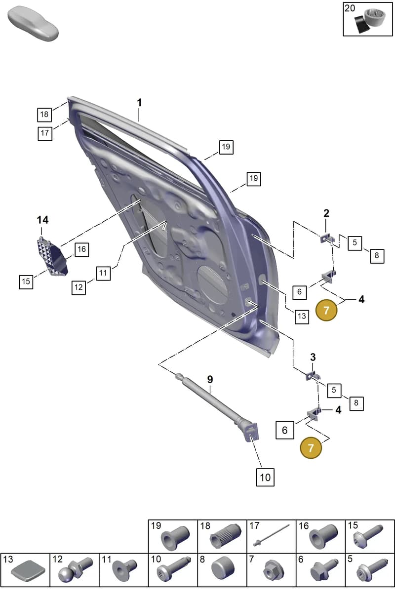 9A700486900 — Porsche Panamera (2023-2025) diagram p62804050, position 7