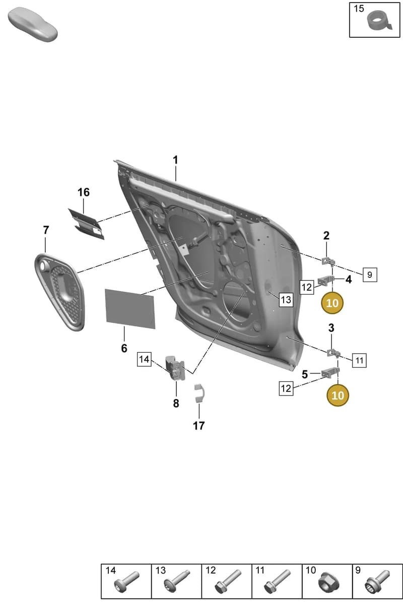 9A700486900 — Porsche Taycan Sport Turismo (2023-2025) diagram p64804050, position 10