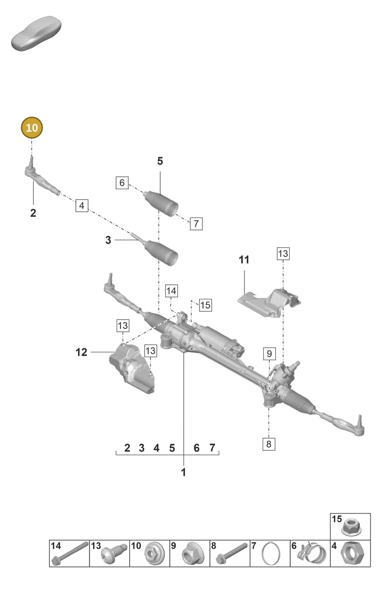 9A700499500 — Porsche Panamera (2020-2023) diagram p58403000, position 10