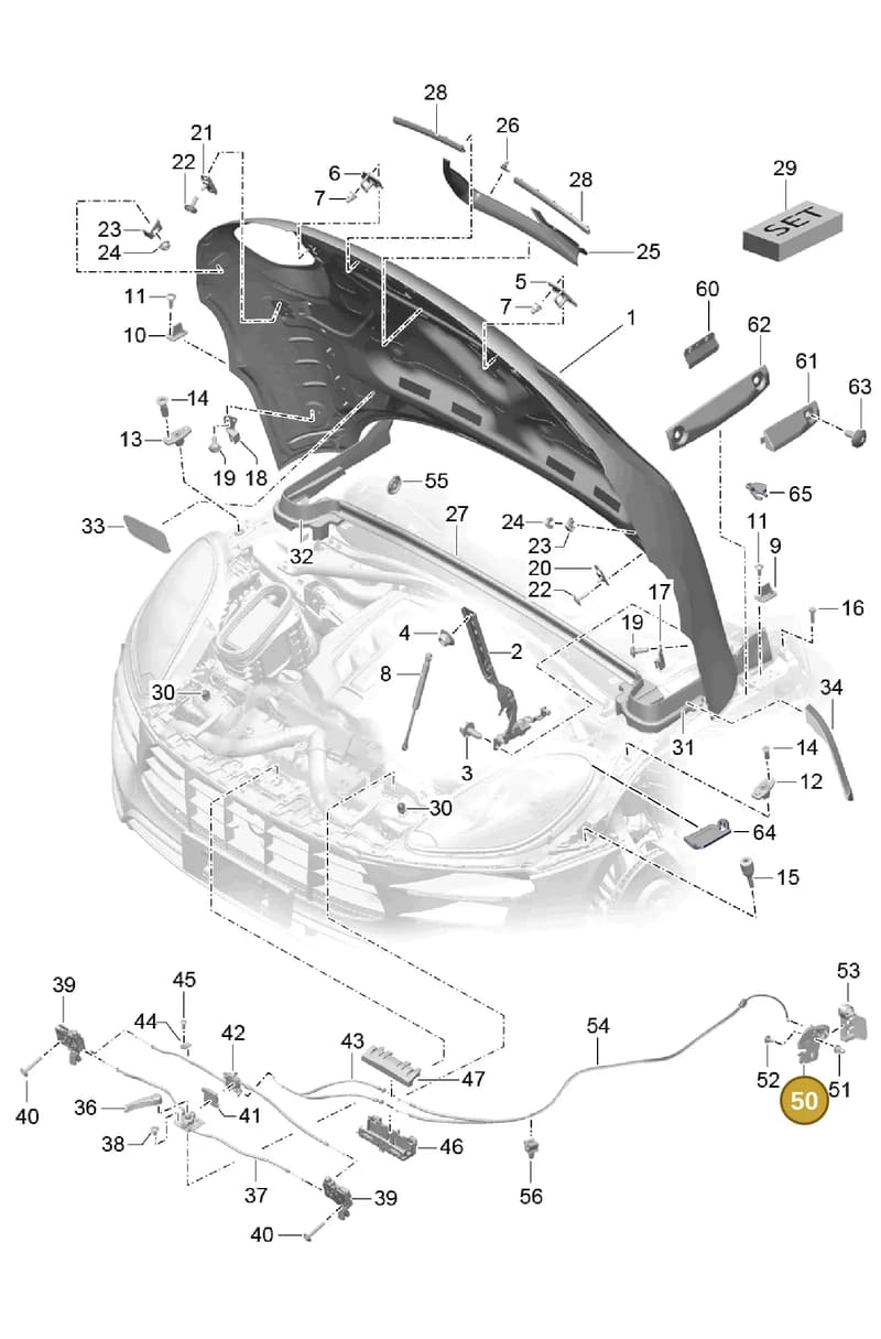 9A700520700 — Porsche Macan (2013-2018) diagram p44803000, position 50
