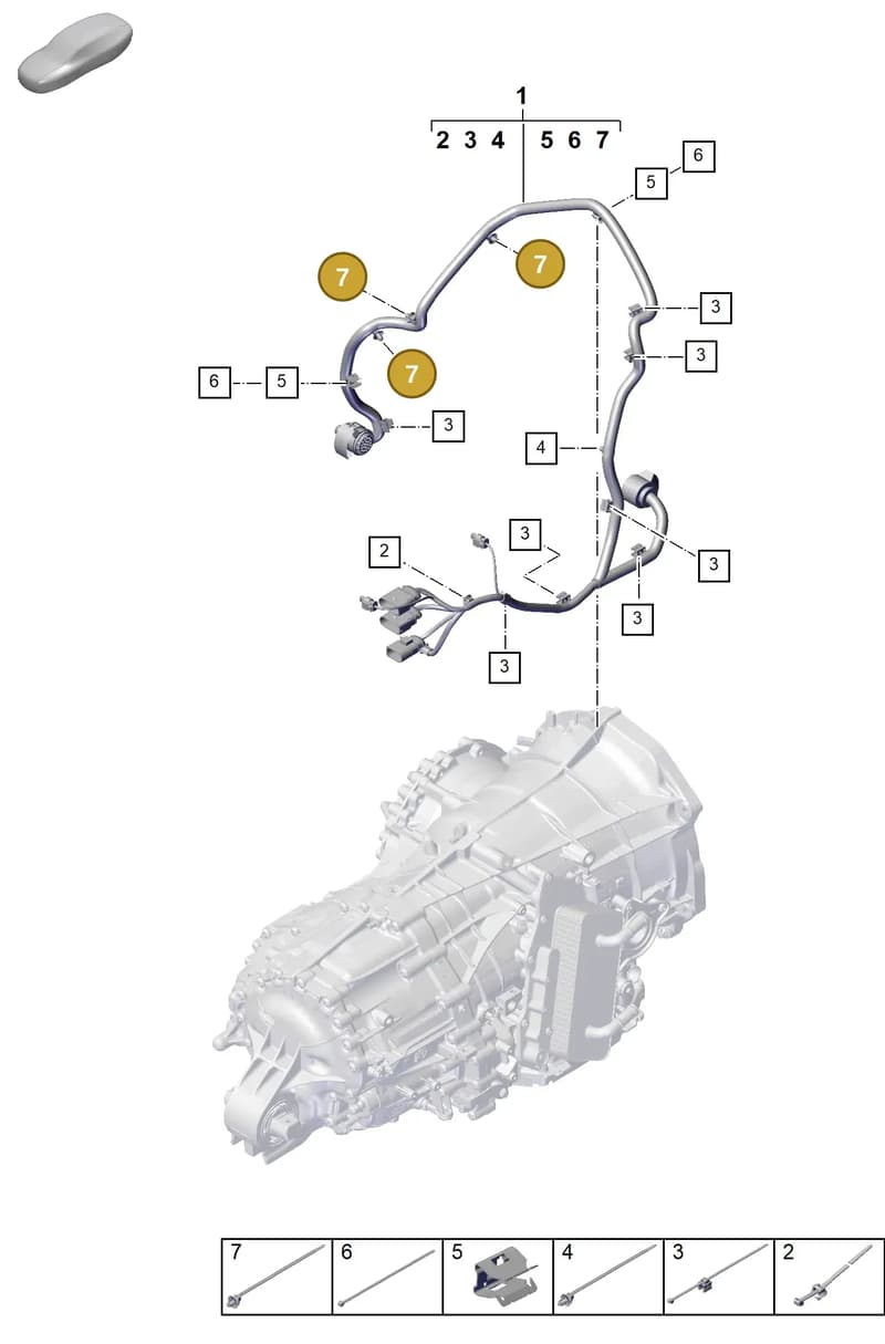 9A7005317 — Porsche 911 (2024-2025) diagram p63903900, position 7