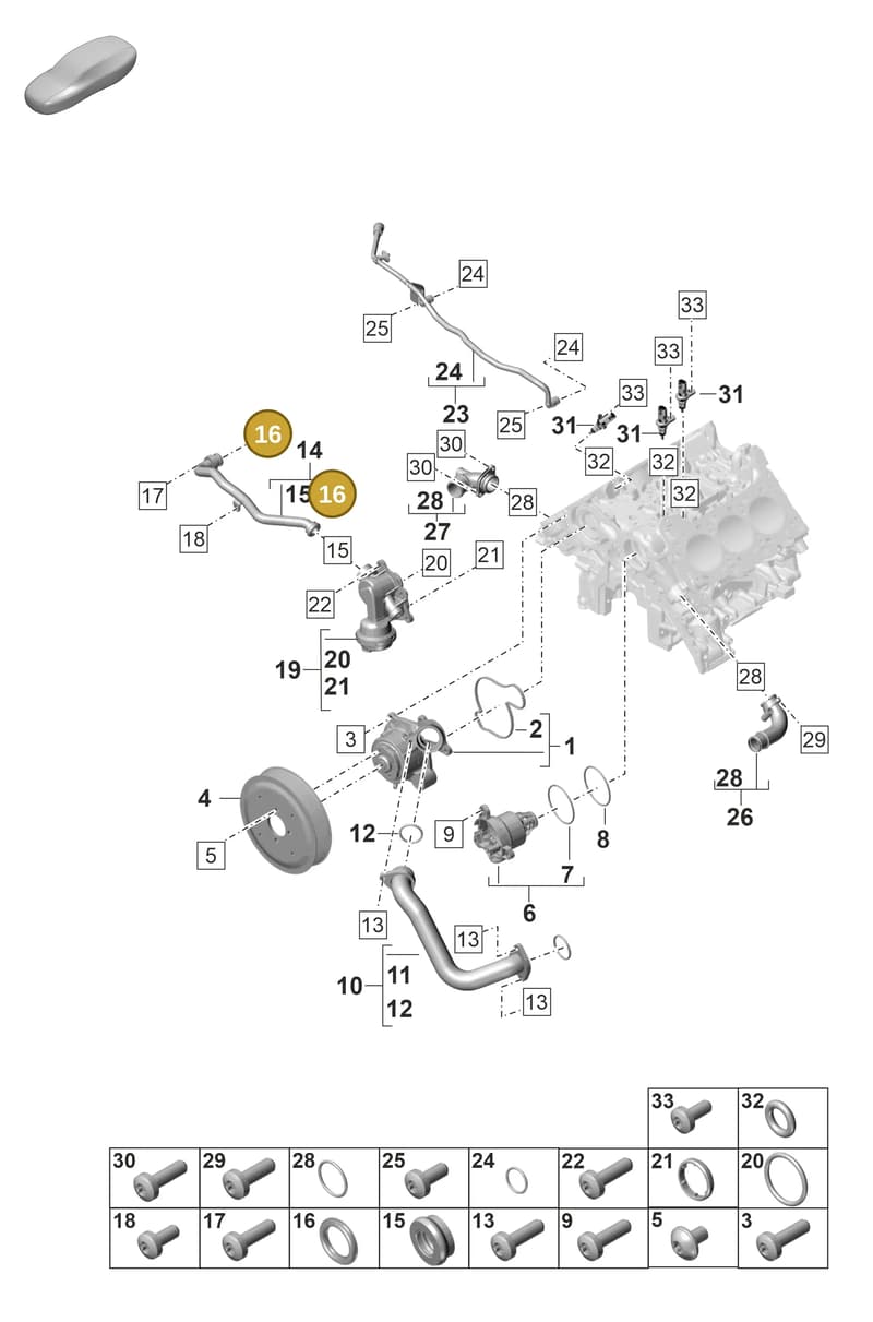 9A700565200 — Porsche Panamera (2020-2023) diagram p58105010, position 16
