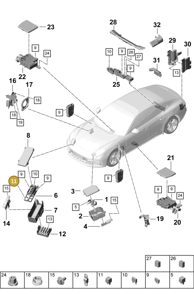 9A700690300 — Porsche Panamera (2016-2020) diagram p49902000, position 11