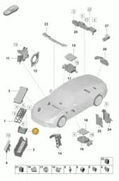 9A700690300 Porsche Hexagon Head Bolt