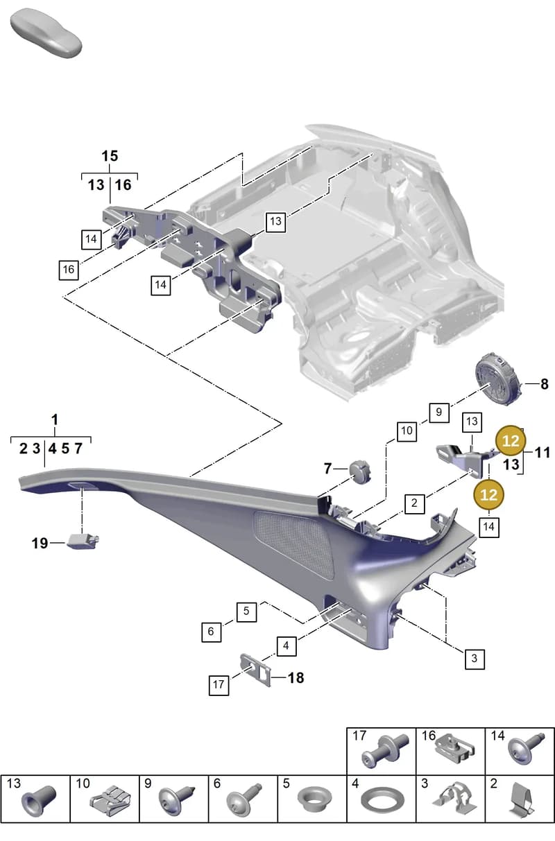 9A700699300 — Porsche Panamera (2023-2025) diagram p62807400, position 12