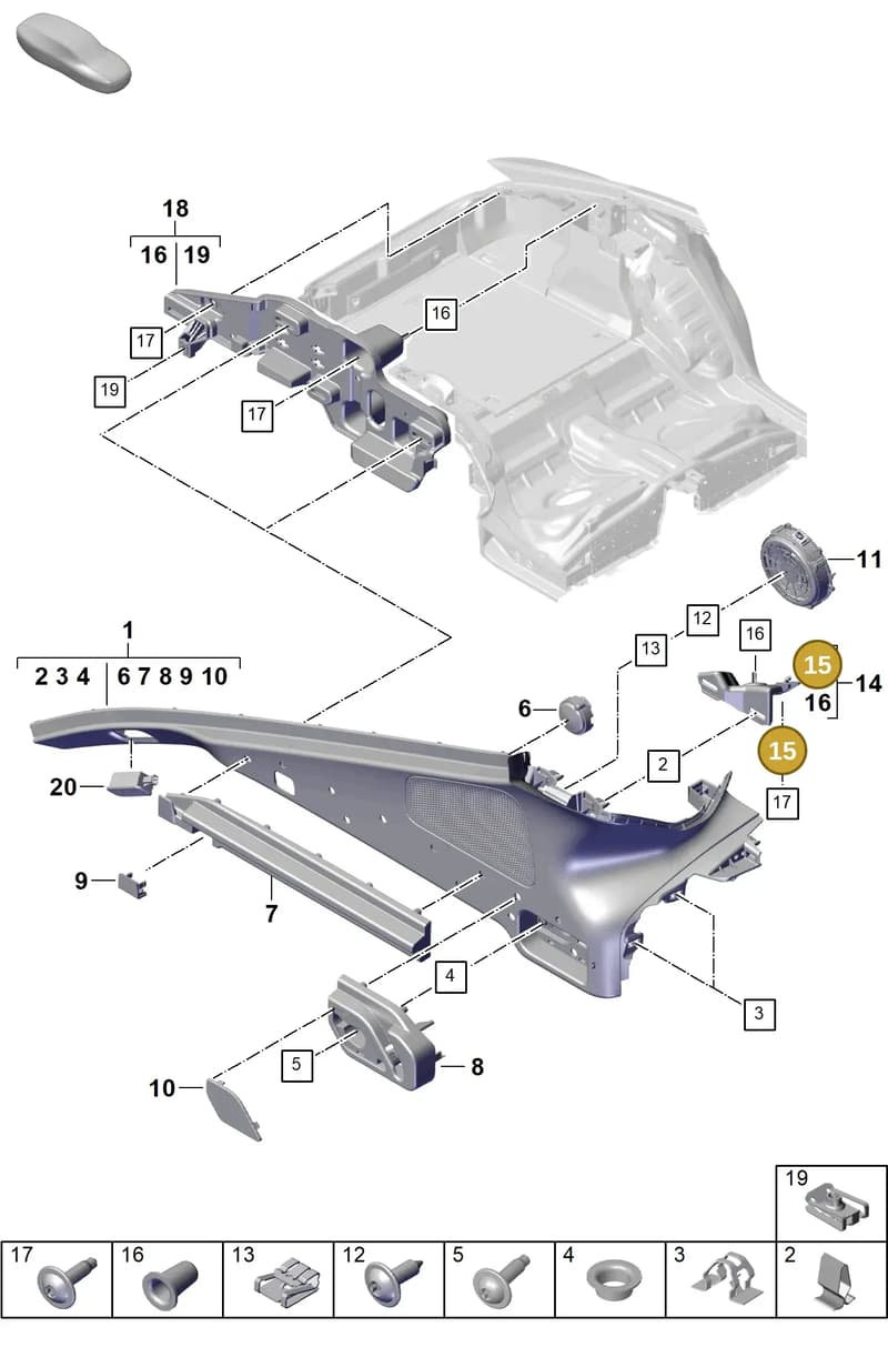 9A700699300 — Porsche Panamera (2023-2025) diagram p62807410, position 15