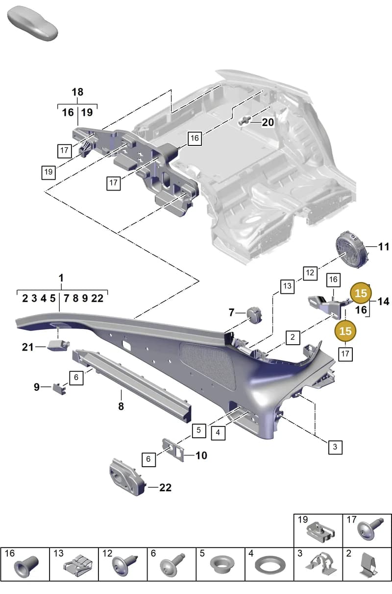 9A700699300 — Porsche Panamera (2023-2025) diagram p62807420, position 15