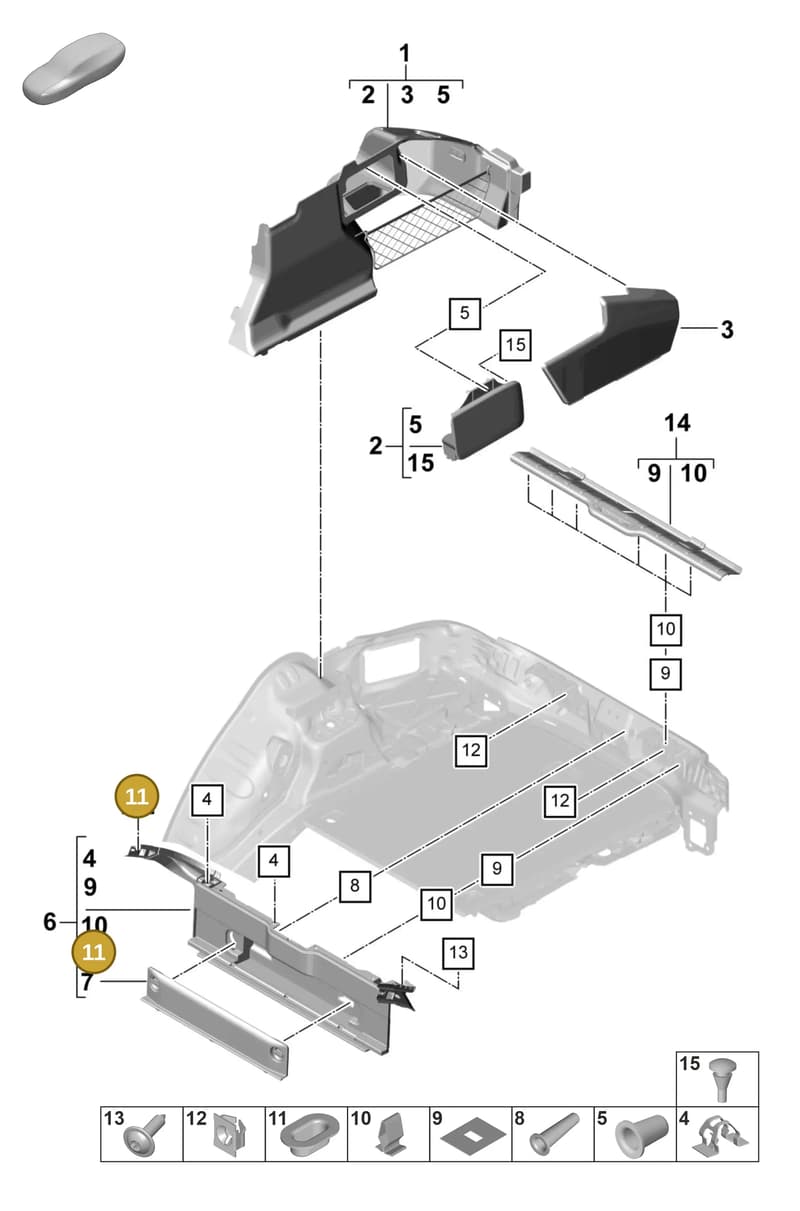 9A700699500 — Porsche Panamera (2020-2023) diagram p58807500, position 11