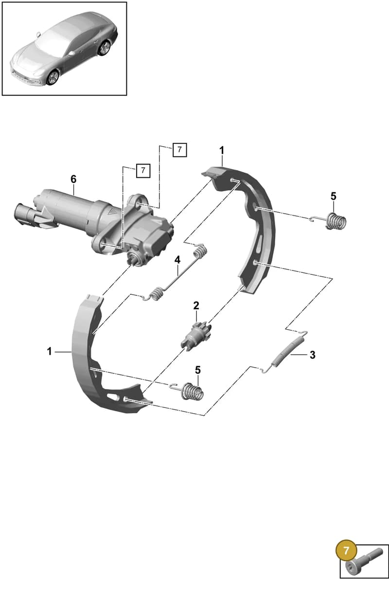 9A700704400 — Porsche Panamera (2016-2020) diagram p49603050, position 7