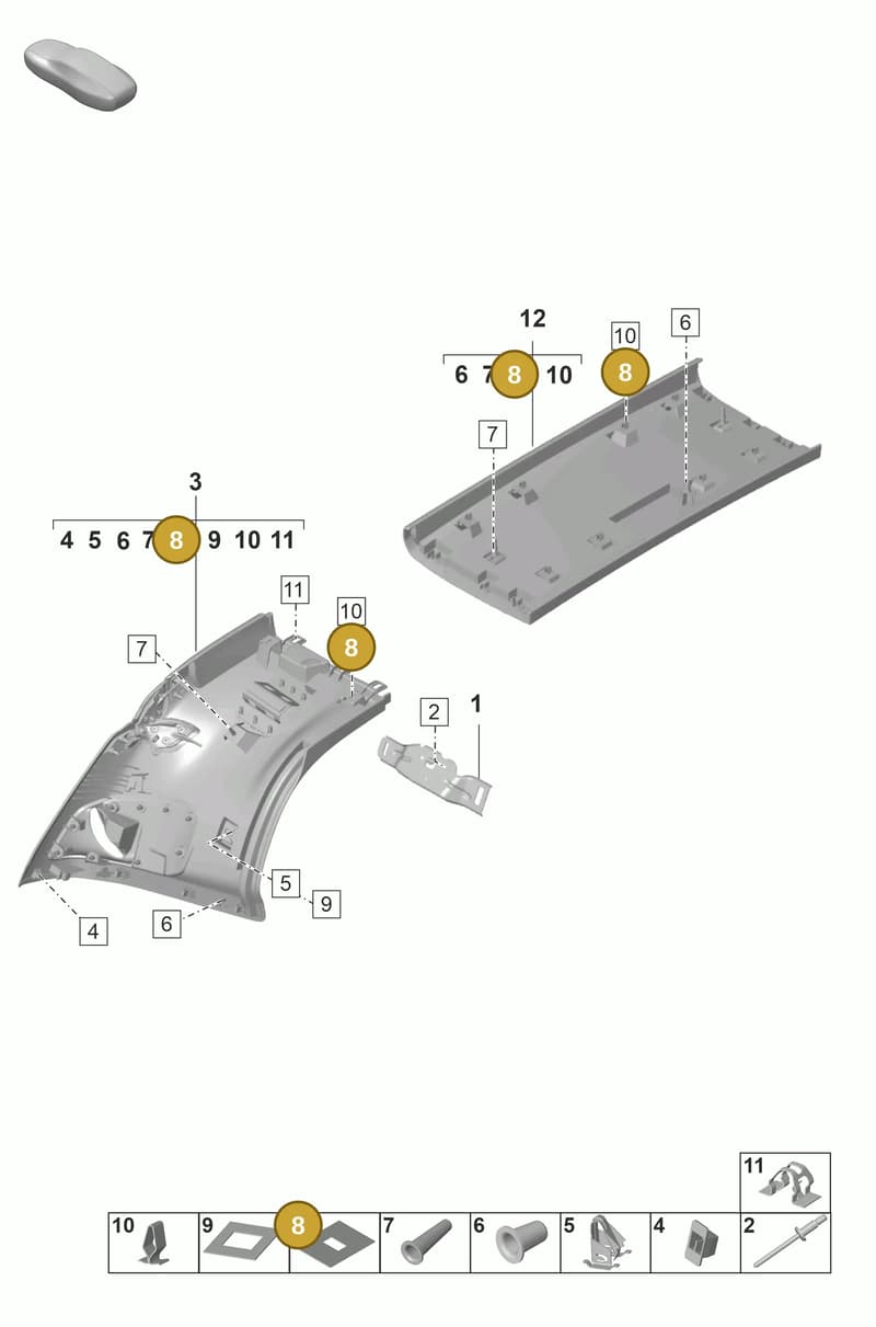 9A700720700 — Porsche 911 (2024-2025) diagram p53807220, position 8