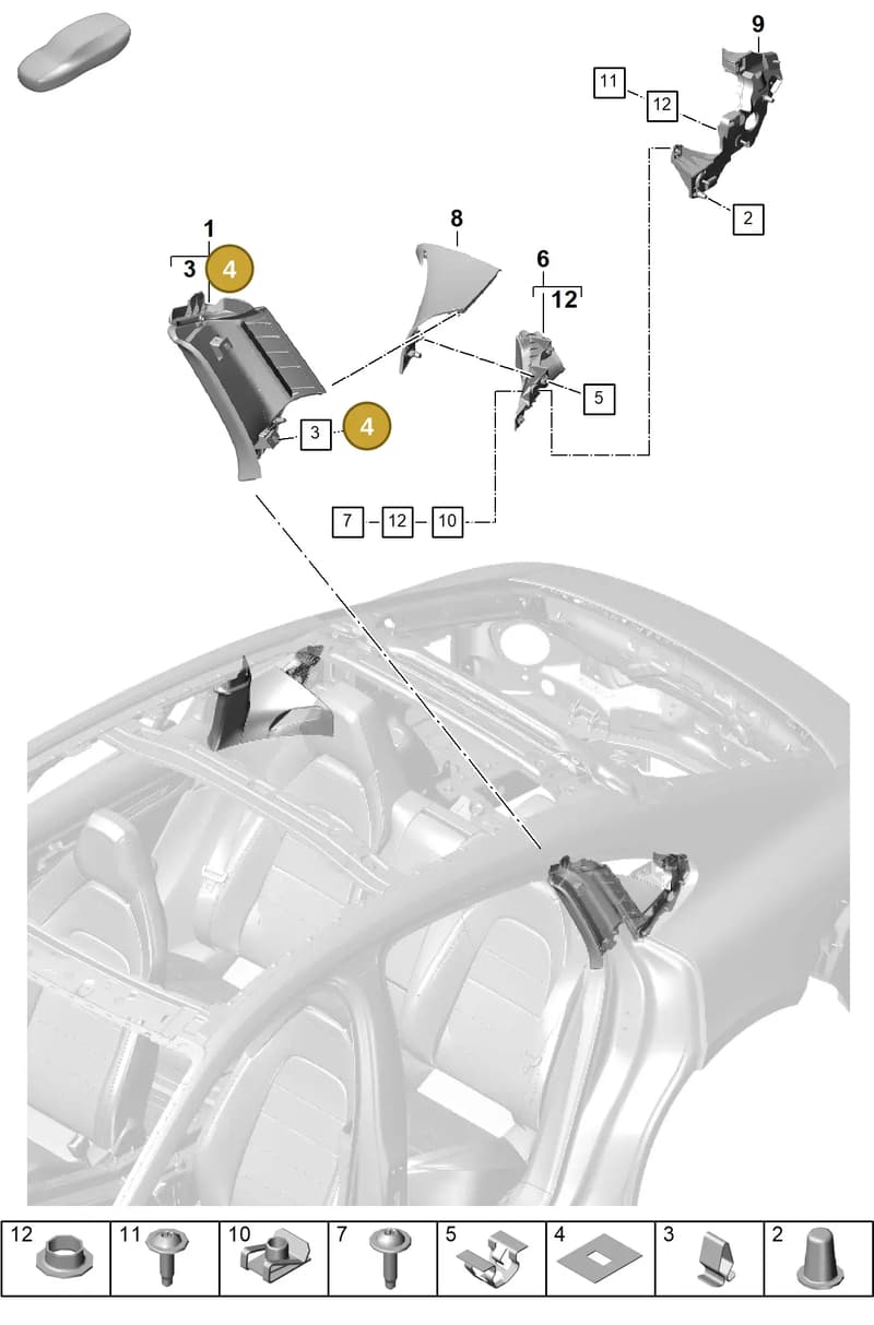 9A700720700 — Porsche Panamera (2023-2025) diagram p62807250, position 4