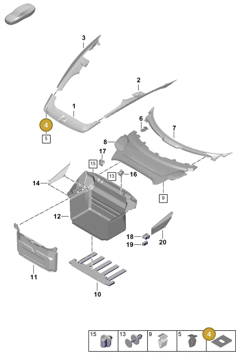 9A700720700 — Porsche 911 (2024-2025) diagram p63807000, position 4