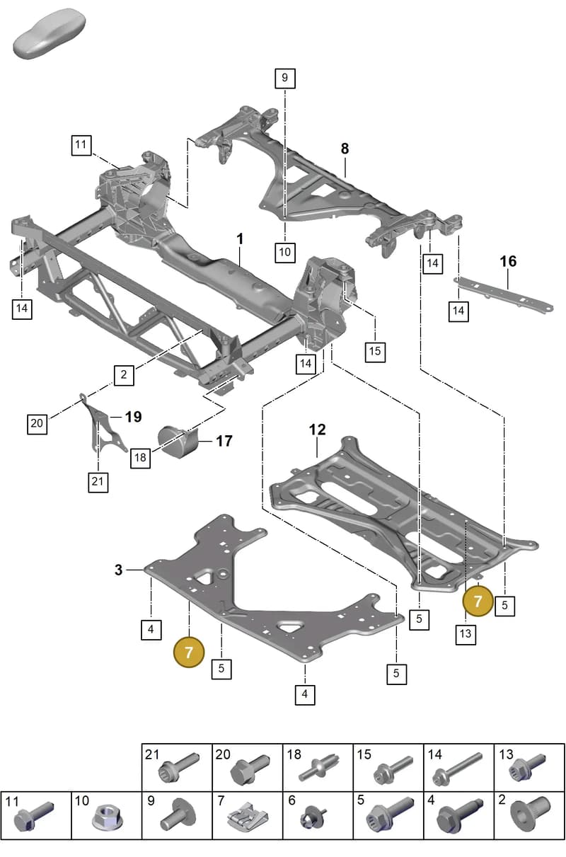 9A700738000 — Porsche Panamera (2023-2025) diagram p62401000, position 7