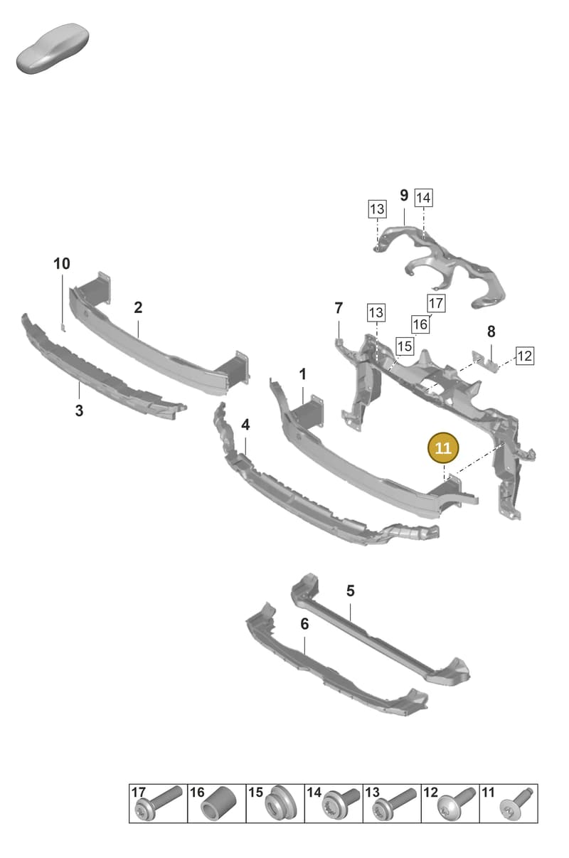 9A700744300 — Porsche Panamera (2020-2023) diagram p58802400, position 11