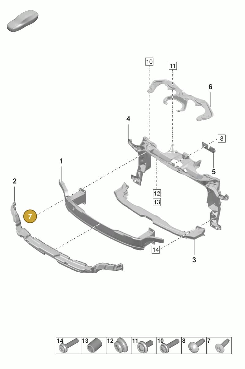9A700744300 — Porsche Panamera (2020-2023) diagram p58802410, position 7