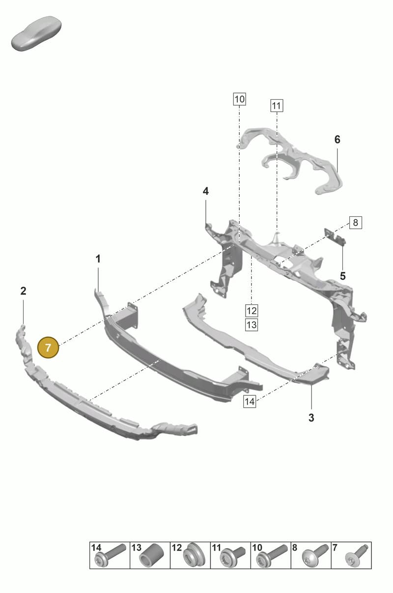 9A700744300 — Porsche Panamera (2020-2023) diagram p58802420, position 7