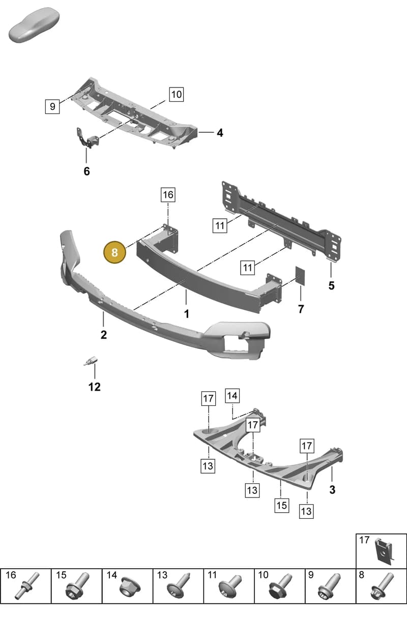 9A700744300 — Porsche Taycan Sport Turismo (2023-2025) diagram p64802400, position 8
