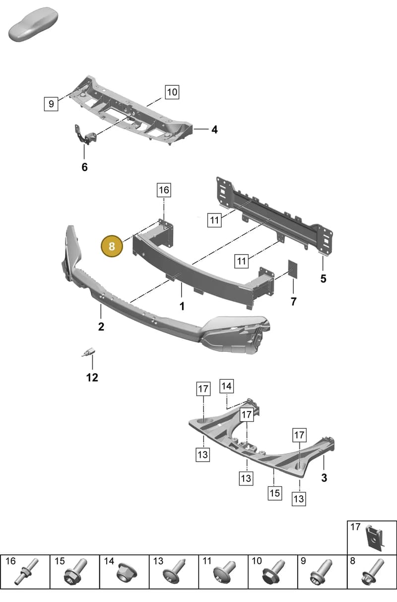 9A700744300 — Porsche Taycan Sport Turismo (2023-2025) diagram p64802410, position 8