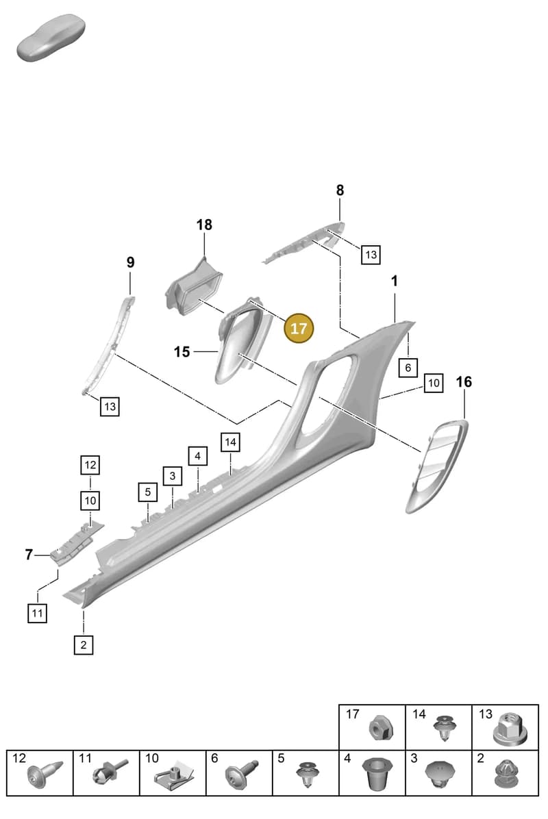 9A700746200 — Porsche Boxster Spyder (2019-2020) diagram p54801900, position 17