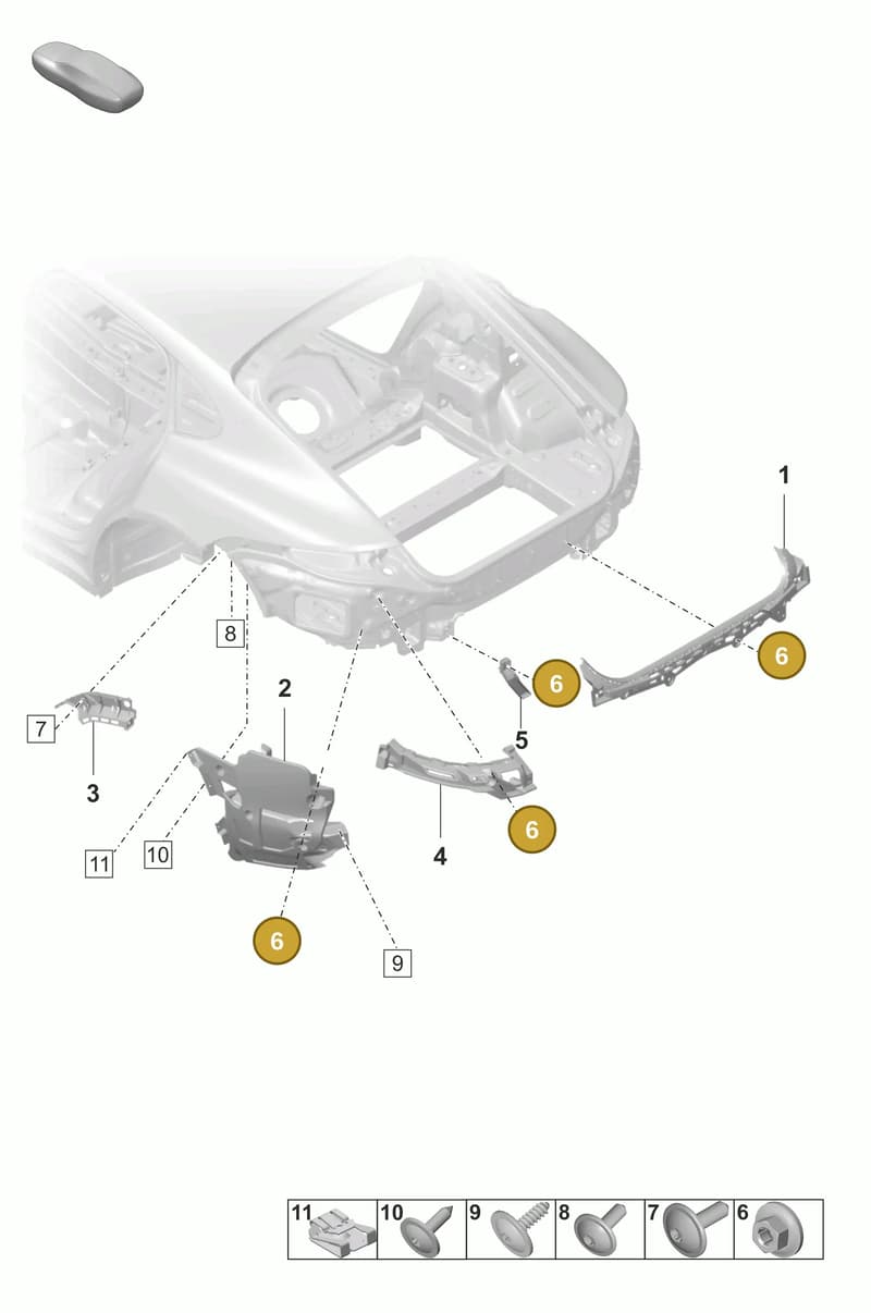 9A700746200 — Porsche Panamera (2020-2023) diagram p58802800, position 6