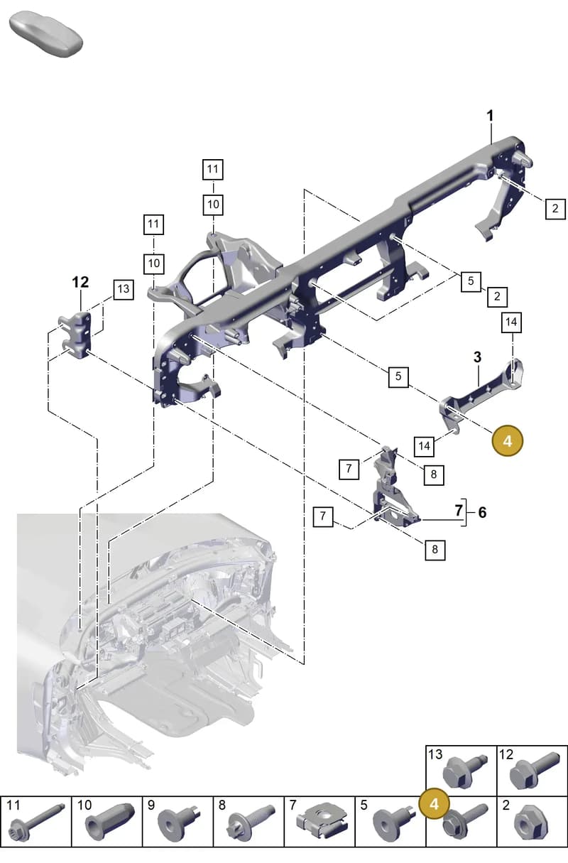 9A700749100 — Porsche Panamera (2023-2025) diagram p62809020, position 4