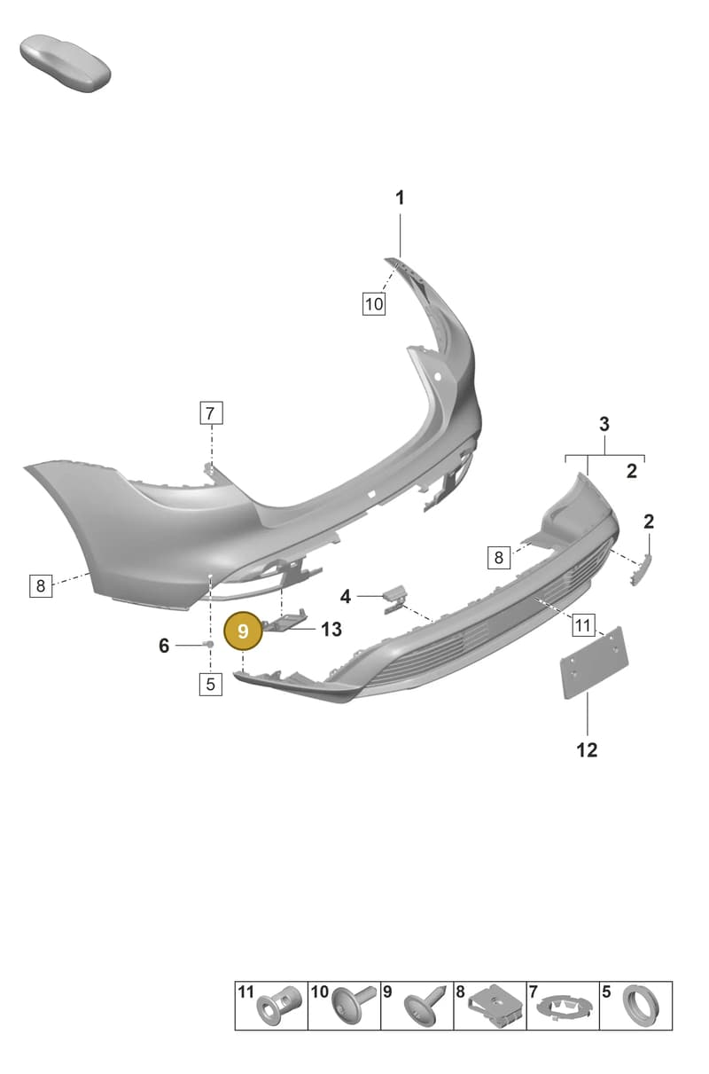 9A700751700 — Porsche Taycan Sport Turismo (2023-2025) diagram p56802500, position 9