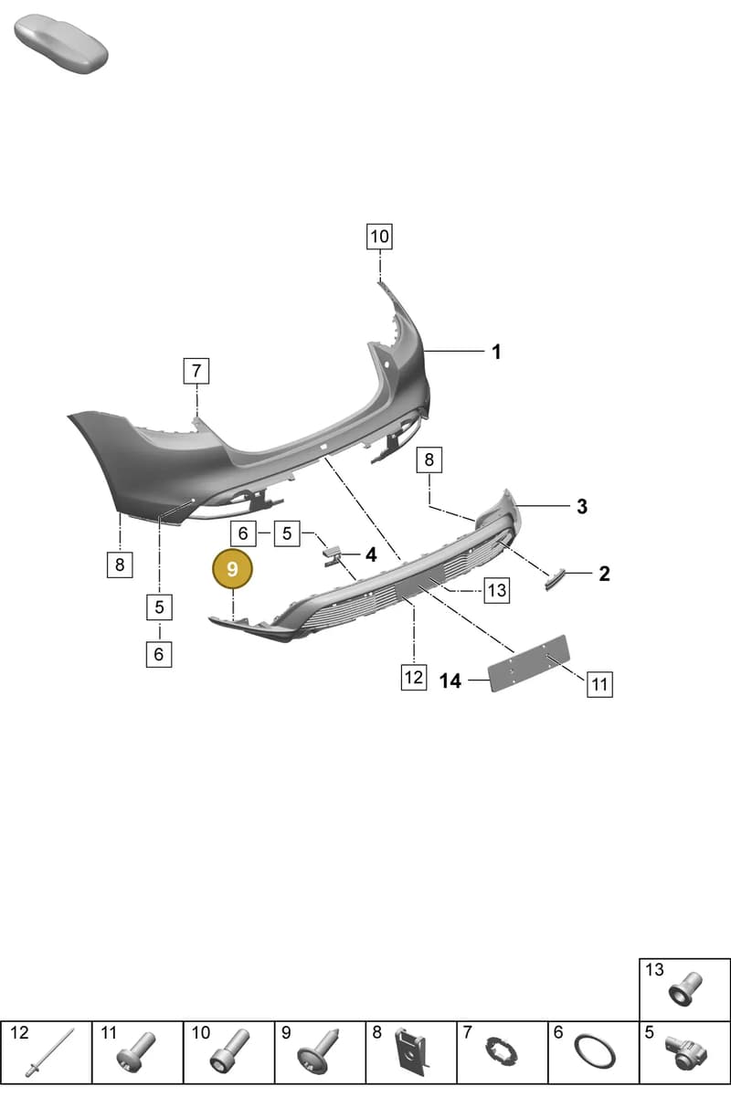 9A700751700 — Porsche Taycan Sport Turismo (2023-2025) diagram p64802502, position 9
