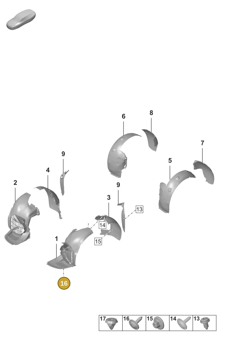 9A700751700 — Porsche 911 (2024-2025) diagram p53801750, position 16