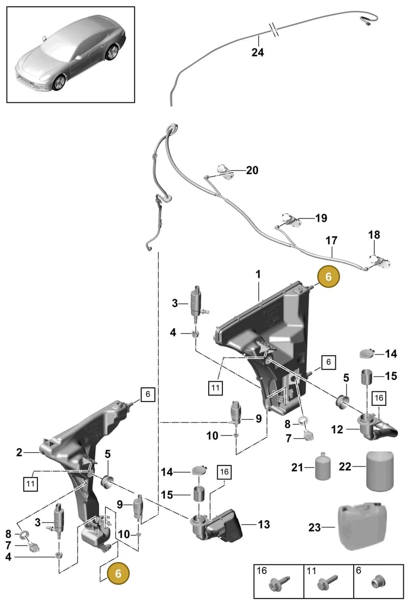 9A7007543 — Porsche Panamera (2016-2020) diagram p49904010, position 6