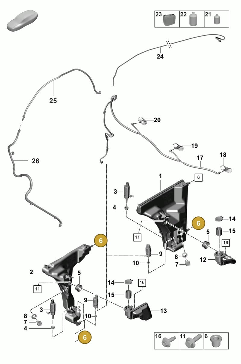 9A7007543 — Porsche Panamera (2020-2023) diagram p58904010, position 6