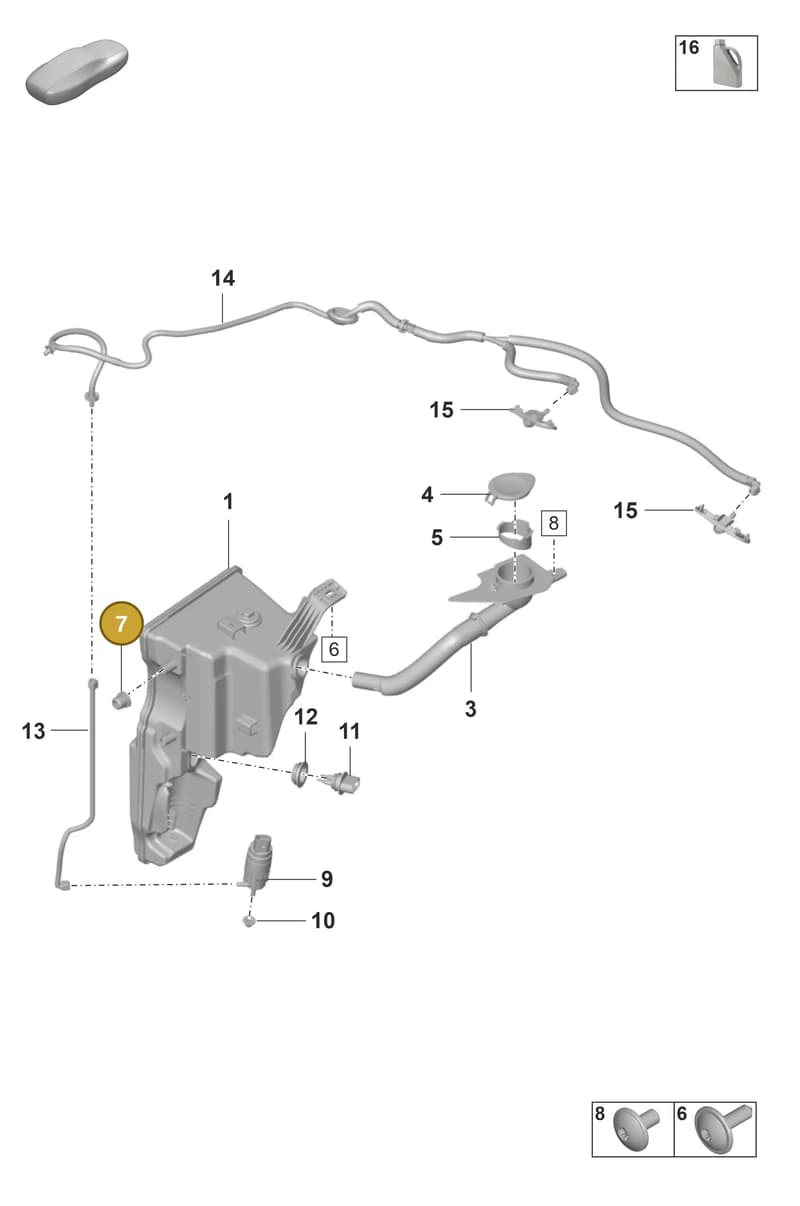 9A7007543 — Porsche 911 (2021-2022) diagram p59904100, position 7