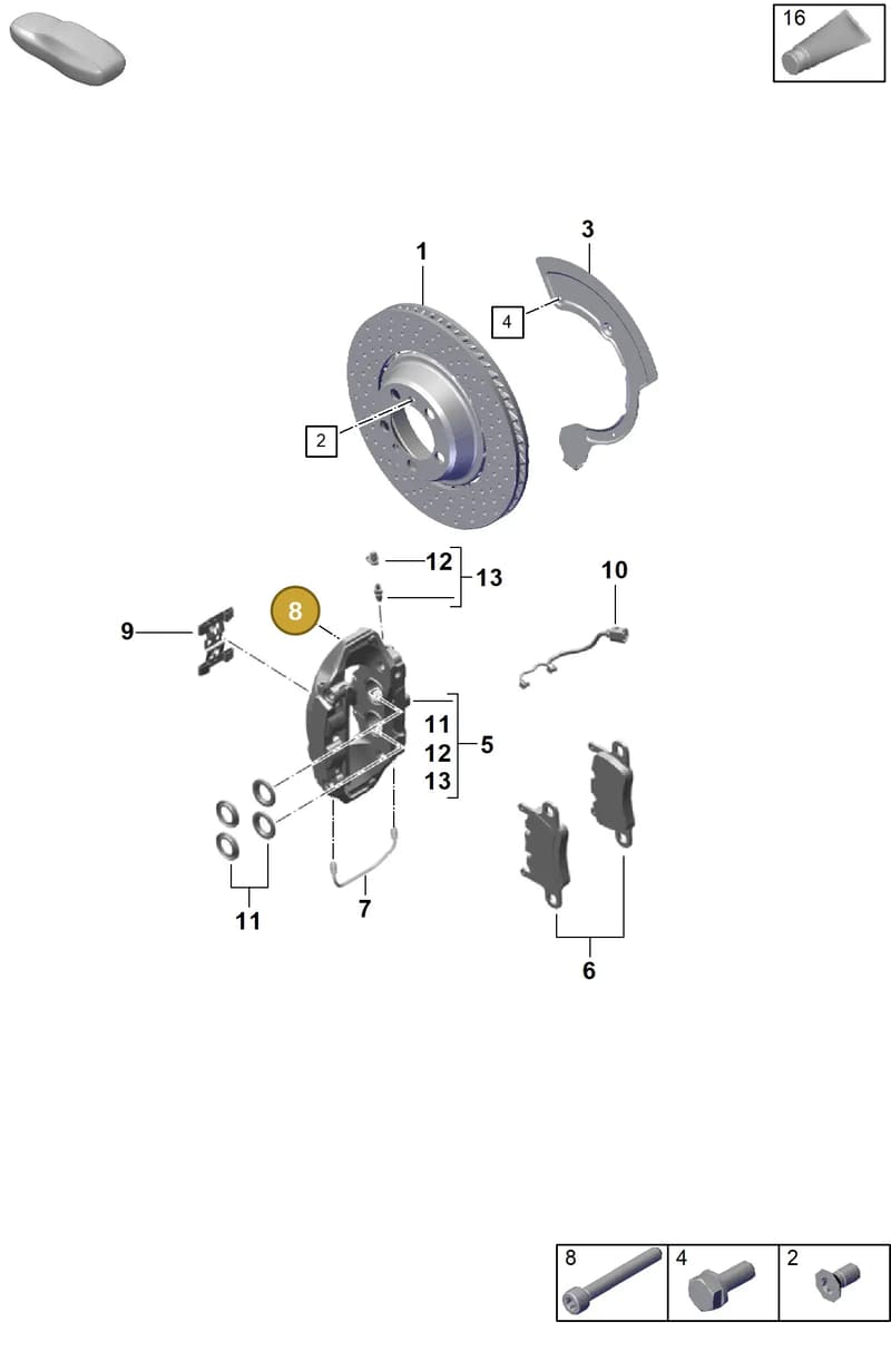9A700758500 — Porsche Boxster Spyder (2019-2020) diagram p55603100, position 8