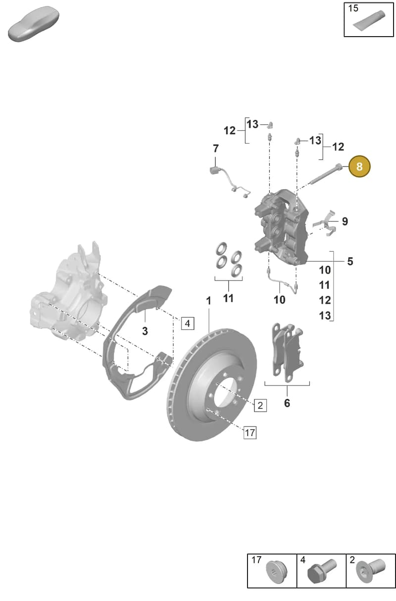 9A700758500 — Porsche Panamera (2023-2025) diagram p58603000, position 8