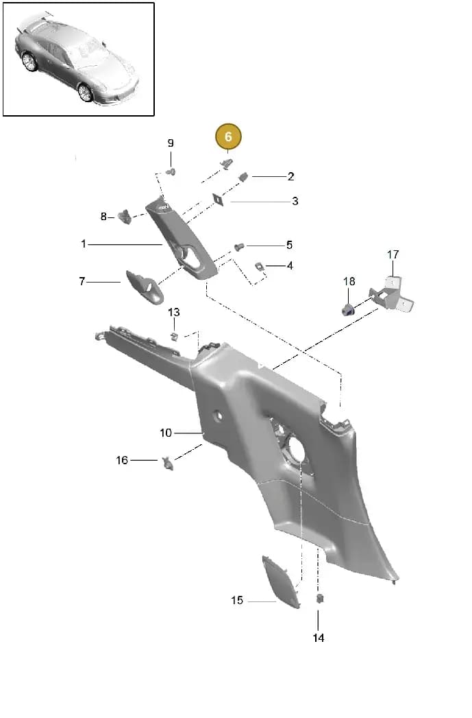 9A700761700 — Porsche 911 (2013-2020) diagram p41807020, position 6