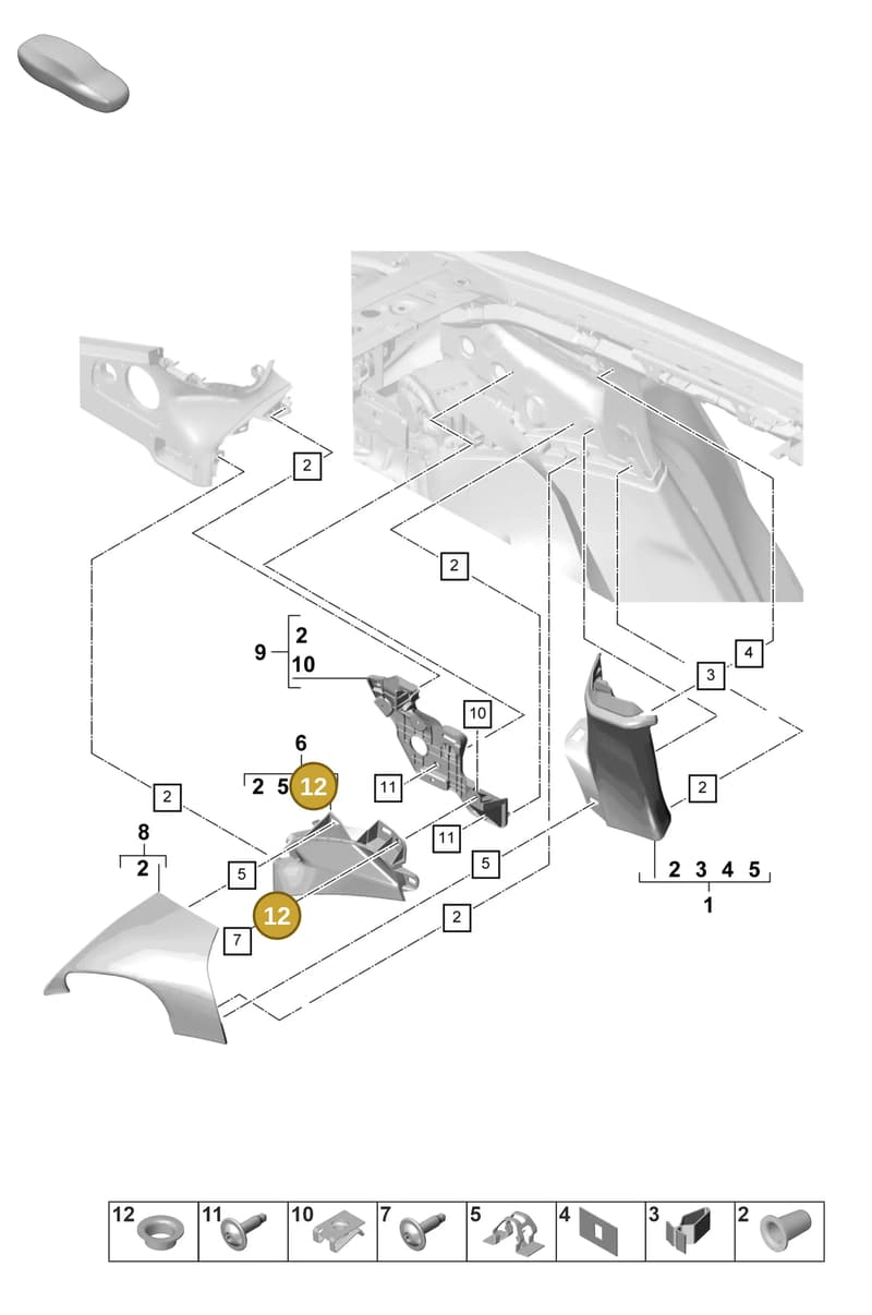 9A700761700 — Porsche Panamera (2020-2023) diagram p58807250, position 12