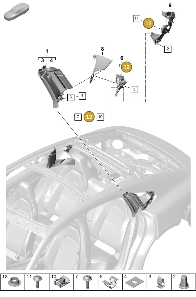 9A700761700 — Porsche Panamera (2023-2025) diagram p62807250, position 12