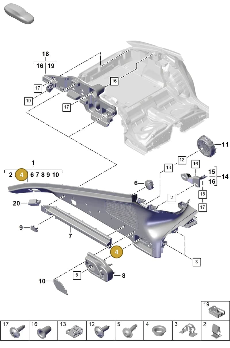 9A700761700 — Porsche Panamera (2023-2025) diagram p62807410, position 4
