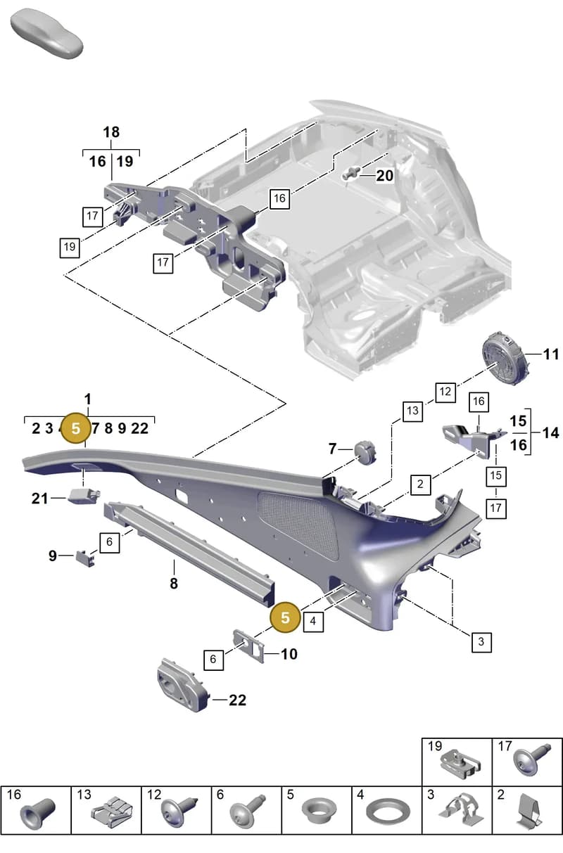 9A700761700 — Porsche Panamera (2023-2025) diagram p62807420, position 5