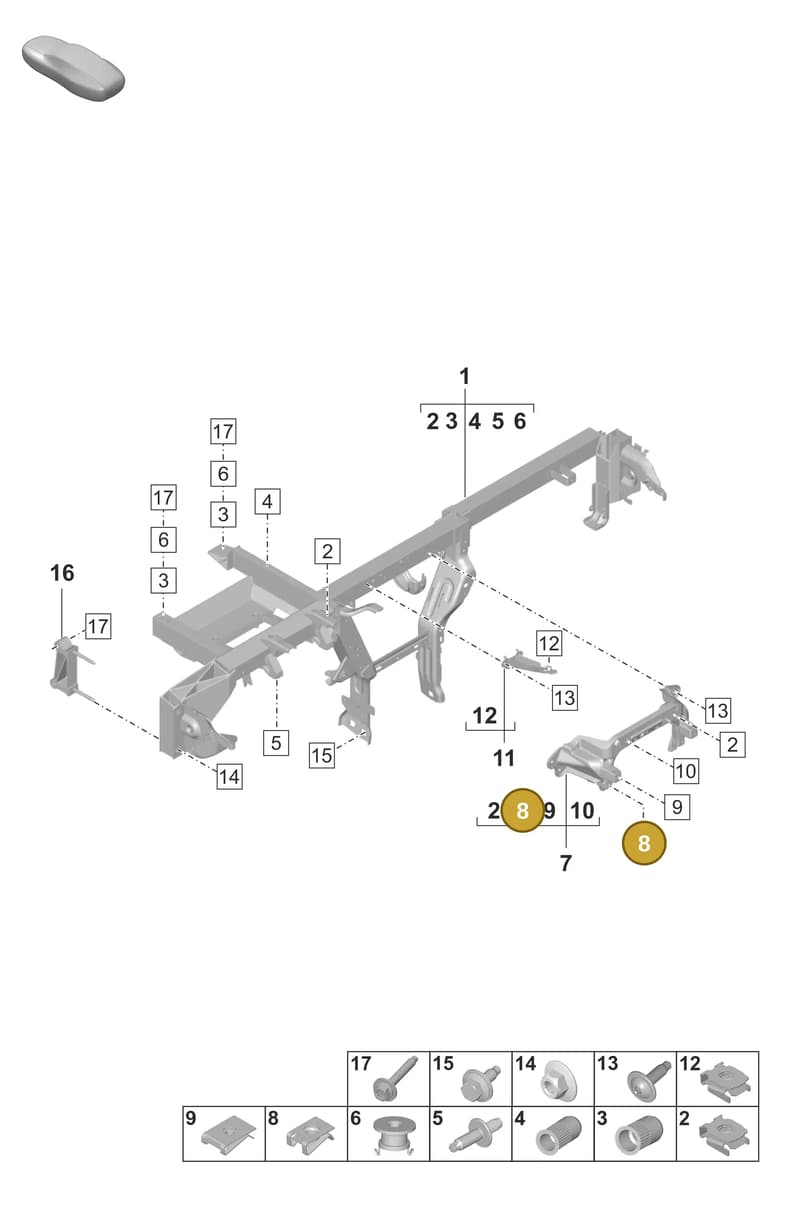 9A700762400 — Porsche Taycan Sport Turismo (2023-2025) diagram p56809120, position 8