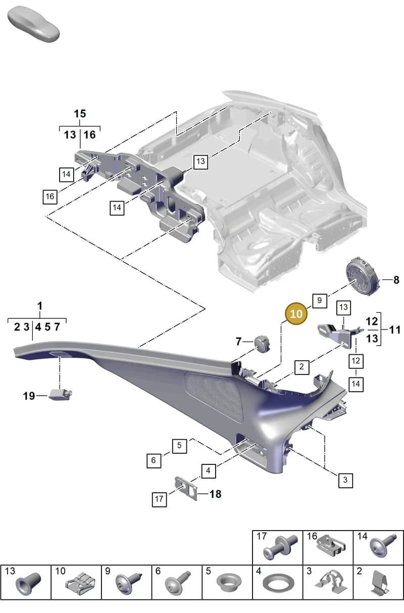 9A700765000 — Porsche Panamera (2023-2025) diagram p62807400, position 10