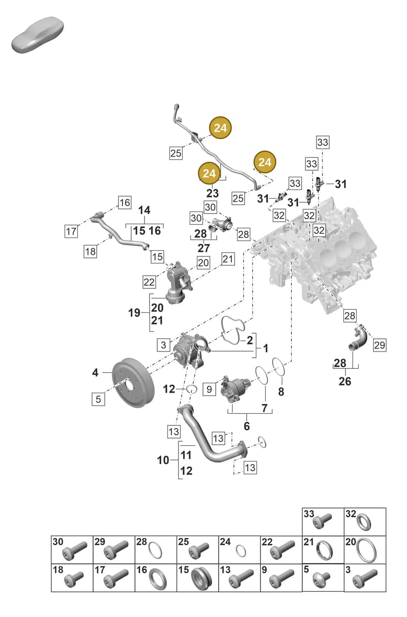 9A700768900 — Porsche Panamera (2020-2023) diagram p58105010, position 24