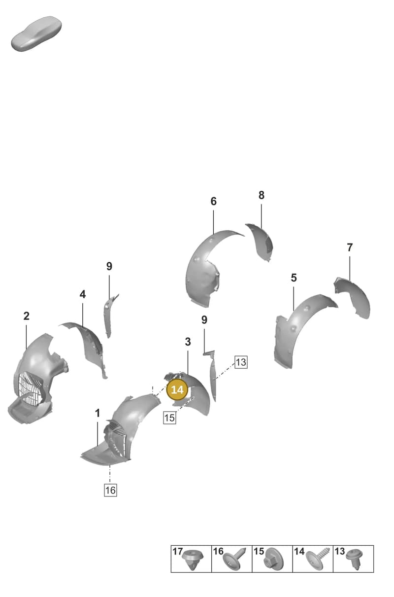 9A700769800 — Porsche 911 (2024-2025) diagram p53801750, position 14