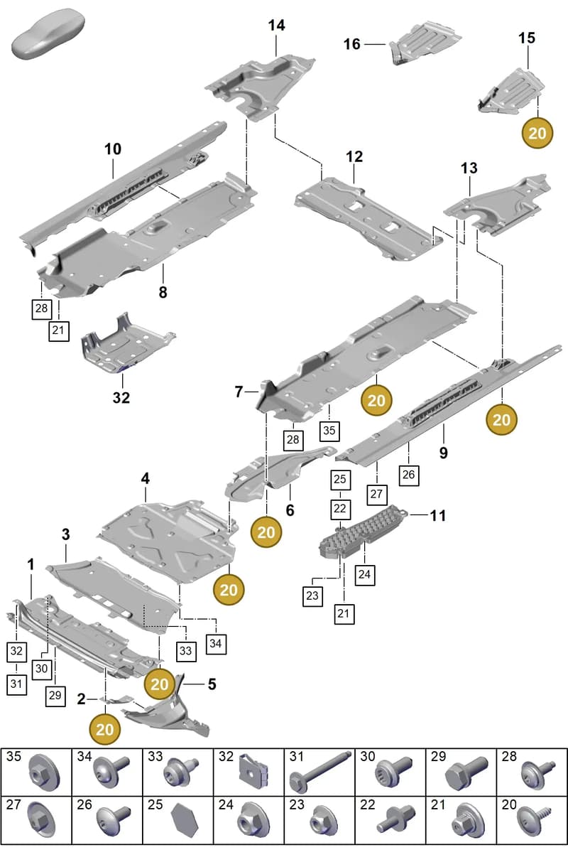 9A700769800 — Porsche Cayenne Coupe (2023-2023) diagram p60801700, position 20