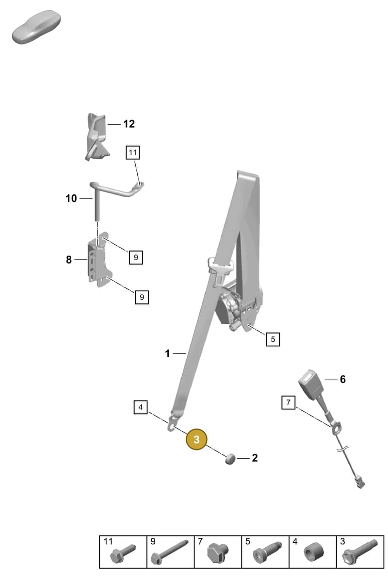 9A700775500 — Porsche Boxster Spyder (2019-2020) diagram p54812000, position 3