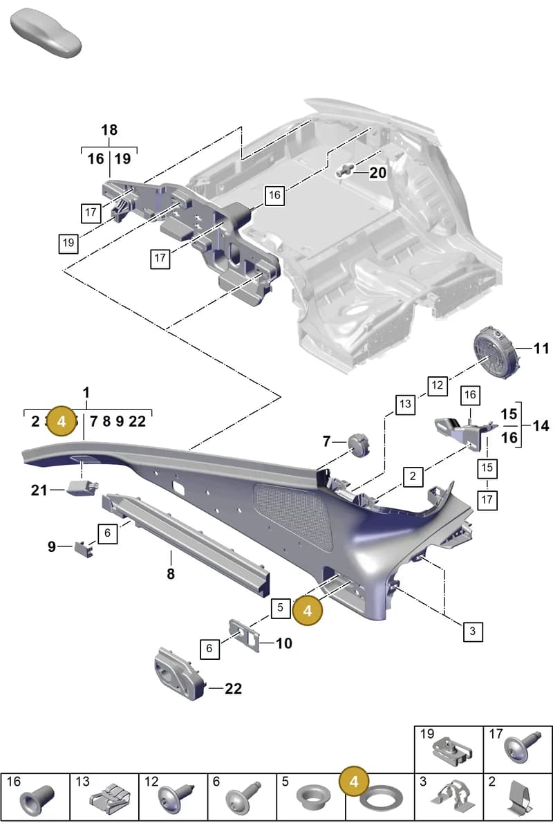 9A700779800 — Porsche Panamera (2023-2025) diagram p62807420, position 4
