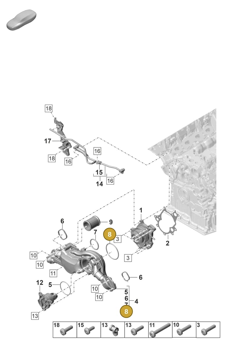 9A700780900 — Porsche Panamera (2020-2023) diagram p58105000, position 8