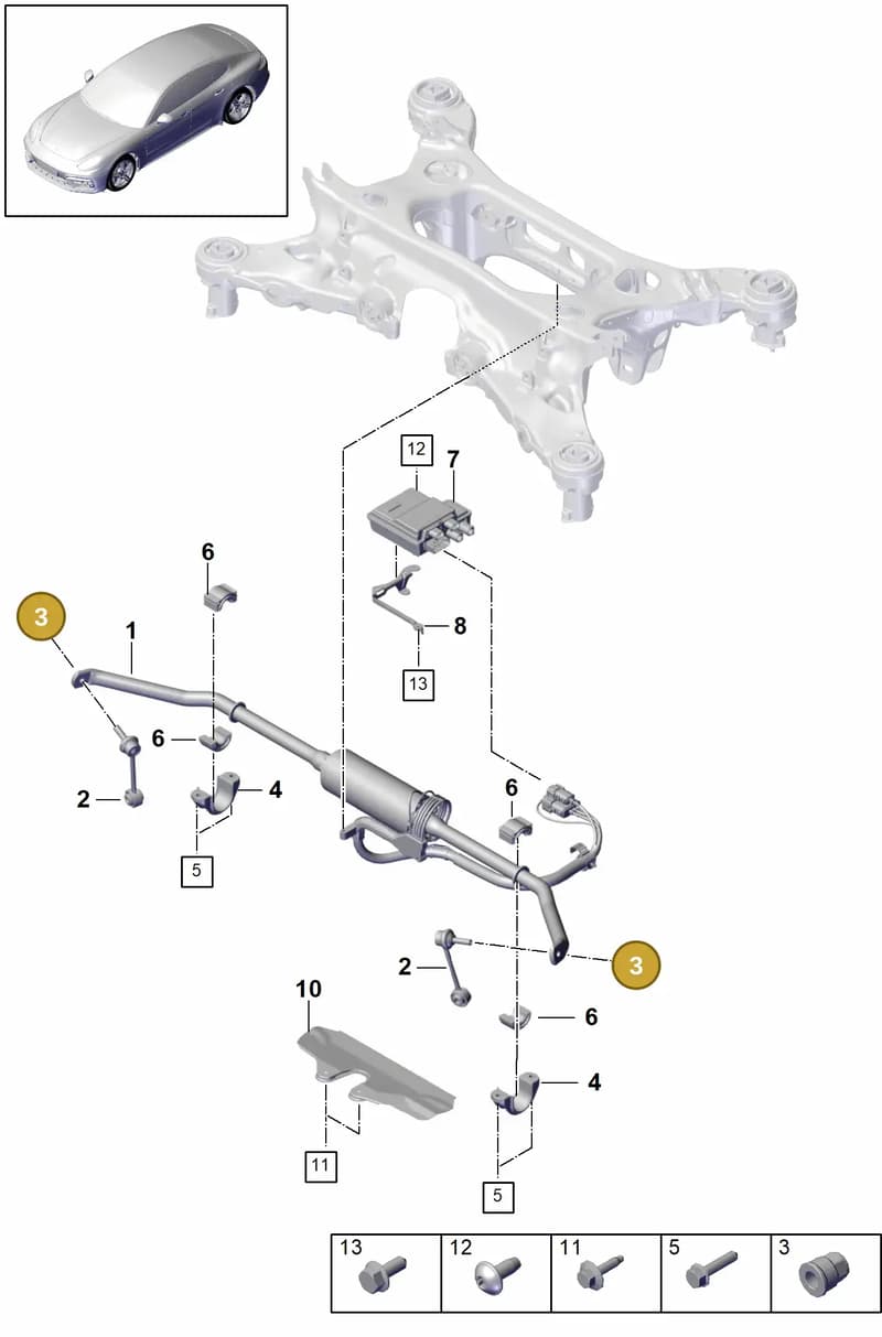 9A700781900 — Porsche Panamera (2016-2020) diagram p49502040, position 3