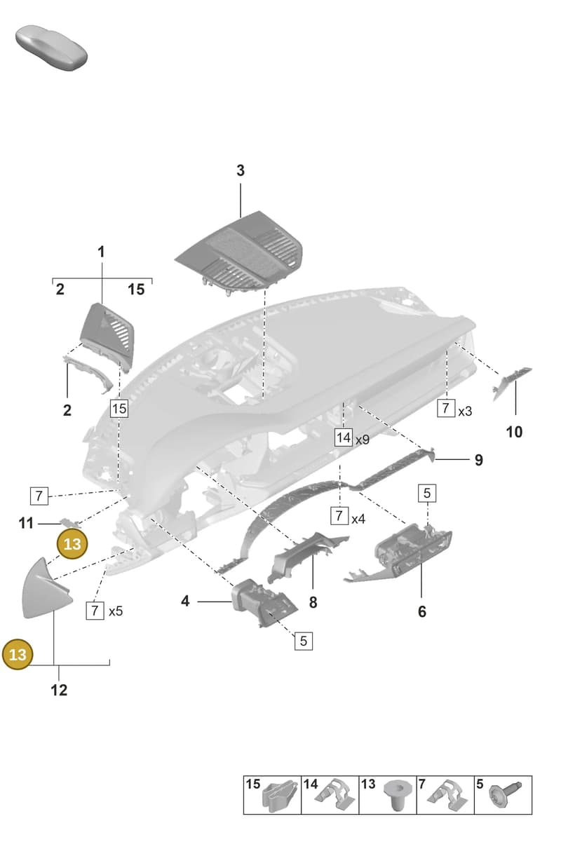 9A700783100 — Porsche 911 (2024-2025) diagram p53809050, position 13
